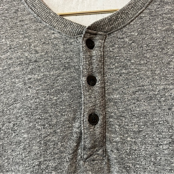 Marine Layer | Men’s Double Knit Henley Long Sleeve Pullover Shirt Grey Size M/L - Picture 5 of 12